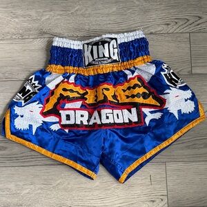 KING Muay Thai Women's Kick Boxing Athletic Dragon Shorts Small